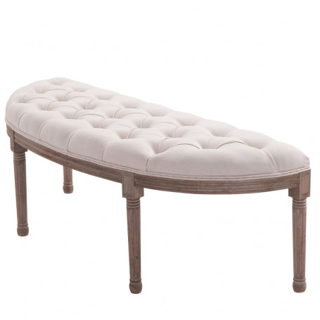 Sängbänk Vintage med Knappar Beige 140 x 51 x 48 cm