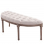 Sängbänk Vintage med Knappar Beige 140 x 51 x 48 cm