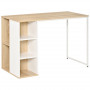 Skrivbord med Förvaringsfack Ek + Vit 115 x 55 x 75 cm