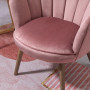 Fåtölj Snäckformad Sammet Rosa