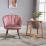 Fåtölj Snäckformad Sammet Rosa