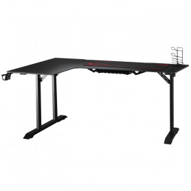 Hörnbord Gaming 168 x 109 x 78 cm med Hörlurskrok, Kopphållare, Kon...