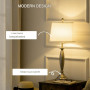 Set med Golvlampa och x2 Bordslampor Elegant Rostfritt Stål