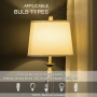 Set med Golvlampa och x2 Bordslampor Elegant Rostfritt Stål