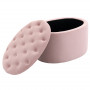 Pall med Förvaring Oval Sammet Rosa 71 x 52 x 42 cm