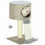 Klösträd H.50 cm med Kattgrotta och Boll Leksak, Beige