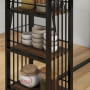 Barbord Köksbänk Industridesign 3 Hyllplan 120 x 40 x 105 cm Svart - Brun