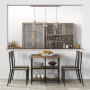 Hopfällbart Matbord med Hyllor 140 x 80 x 75 cm Vintage Brun