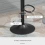 Barstolar Set x2 Höjdjusterbara med Fotstöd Grå Läder H. 59-79 cm