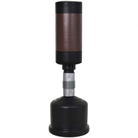 Boxningssäck Stående XL Boxningsdummy Höjdjusterbar 158-186 cm Svart - Brun