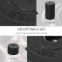 Hantelset 2 x 25 kg 2 x 6 Viktskivor med Plastkåpa Golvvänlig Svart