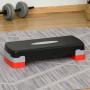 Aerobic Stepper 2-Stegs Höjdjusterbar 68 x 28 x 15 cm Svart - Grå -...