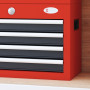 Verktygslåda Låsbar 4 Lådor 45 x 24,5 x 32,5 cm Röd