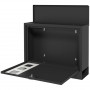 Brevlåda Metall Modern Låsbar 36,5 x 11,5 x 29 cm Svart