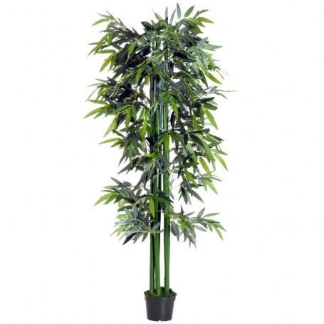 Konstgjord Växt Bambu H. 180 cm Grön - Svart