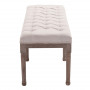 Stoppad Sängbänk Vintage Trä Beige Linne 142 x 47 x 51 cm