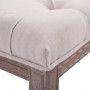 Stoppad Sängbänk Vintage Trä Beige Linne 142 x 47 x 51 cm