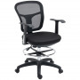 Arbete Kontorsstol med Fotstöd Höjdjusterbar 59 x 59 x 115 cm, Svart Mesh