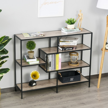 Konsolbord Industriell  Greige Svart Flera-nivåer 120 x 32 x 95 cm