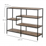 Konsolbord Industriell  Greige Svart Flera-nivåer 120 x 32 x 95 cm