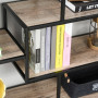 Konsolbord Industriell  Greige Svart Flera-nivåer 120 x 32 x 95 cm
