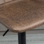 Barstolar x2 Set Höj- och Sänkbar Brun - Svart H. 59 - 80 cm