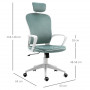 Kontorsstol Ergonomisk Turkos / Vit 63 x 64 x 118-128 cm
