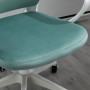 Kontorsstol Ergonomisk Turkos / Vit 63 x 64 x 118-128 cm