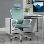 Kontorsstol Ergonomisk Turkos / Vit 63 x 64 x 118-128 cm