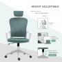 Kontorsstol Ergonomisk Turkos / Vit 63 x 64 x 118-128 cm