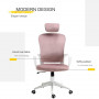 Kontorsstol Ergonomisk cm Rosa / Vit 63 x 64 x 118-128