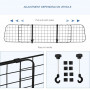Hundgaller till Bil Metall Svart Justerbar (91-152) x 30 cm