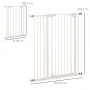 Hundgrind Utan Borrning 74 - 102 cm Metall Vit