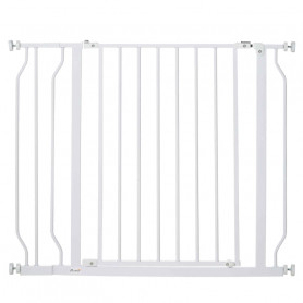 Hundgrind Justerbar 75 till 95 cm Metall Vit