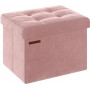 Pall med Förvaring Sammet Rosa 31 x 41 x 31 cm