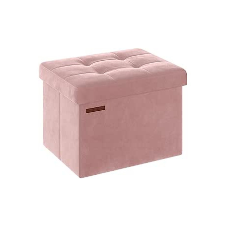 Pall med Förvaring Sammet Rosa 31 x 41 x 31 cm