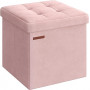 Sittbänk med Förvaring Sammet Rosa 38 x 38 x 38 cm