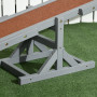 Hund Agility Gungbräda 180 x 30 x 30 cm Grå - Brun