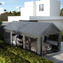 Garagetält / Paviljong Höjdjusterbar 6 x 3 m Mörkgrå