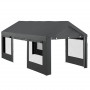 Garagetält / Paviljong Höjdjusterbar 6 x 3 m Mörkgrå