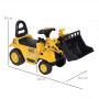 Gåbil Sparkbil Bulldozer 3-i-1 Med Skopa & Lagring – 80×26,5×39 Cm,...