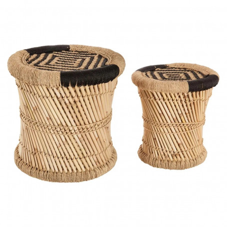 Sidobord 2-Set i Rep Naturlig - Bambu
