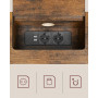 Konsolbord med Inbyggd Eluttag - 2 Fack Vintage brun-svart 120 x 25 x 81 cm