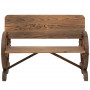 Trädgårdsbänk 2-sits, Rustik Vagnshjul style, Brun Trä 114 x 58 x 80 cm