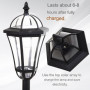 Set med 2 Trädgårdslykta på Stolpe Solcell LED, H 129 cm