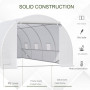 XXL Tunnelväxthus Med 8 Fönster – 600×300×200 Cm, PE-folie & Galvan...