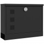Brevlåda Metall Modern Låsbar 36,5 x 11,5 x 29 cm Svart