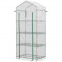 Växthus med Hyllor, Vit 70 x 50 x 160 cm