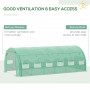 Tunnelväxthus 6 x 3 x 2 meter, med UV-skydd - Grön