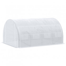 Tunnel Växthus 4 x 3 x 2 meter Vit